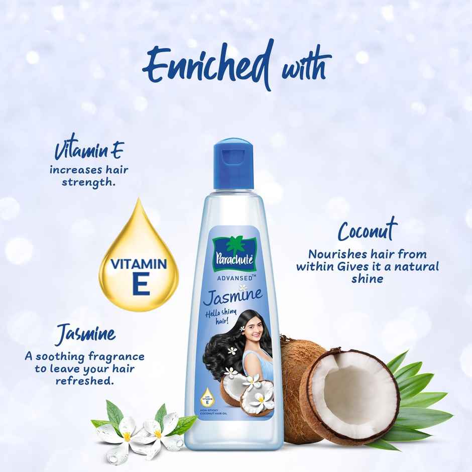 Parachute Advansed Jasmine, Non Sticky Coconut Hair Oil