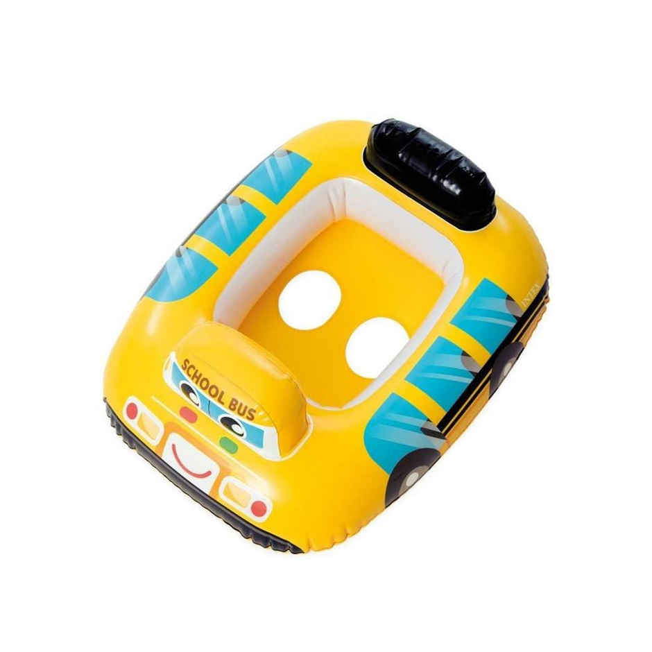 Toyshine Inflatable School Bus Theme Swimming Float Tube (Green, 1-3 Years)