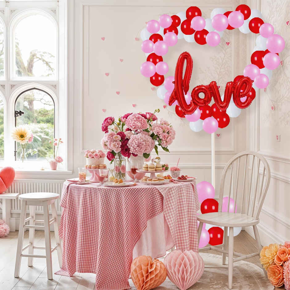 Pink, White and Red Balloons Decoration Kit | Party Propz