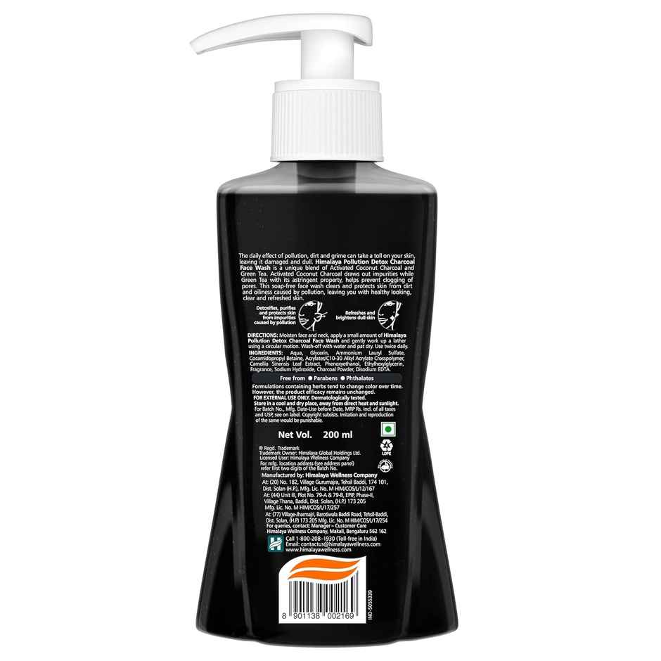 Himalaya Wellness Company Pollu Detox Charcoal Face Wash