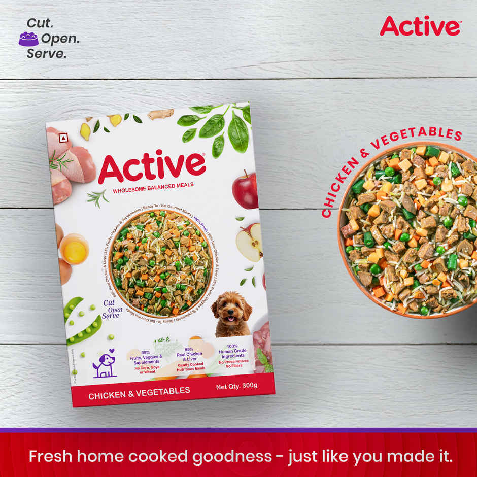 Active Chicken & Veg Dog Fresh Food (Adults & Puppies)