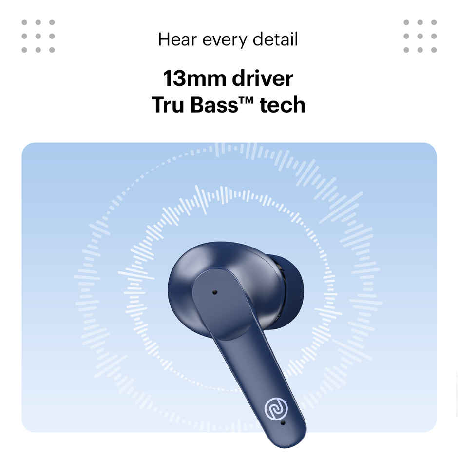 Noise Buds VS104 45H Playtime 4 Mic ENC 13mm Driver Instacharge TWS Earbuds | Midnight Blue