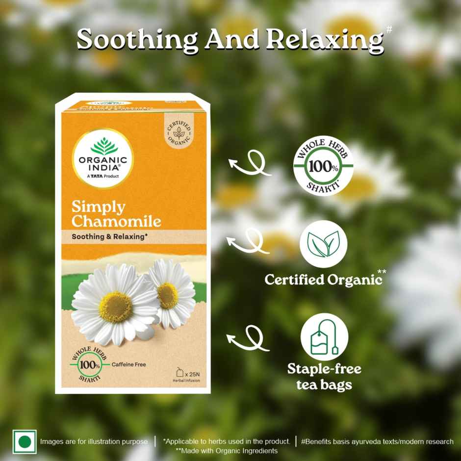 Organic India Simply Chamomile Herbal Infusion Bags
