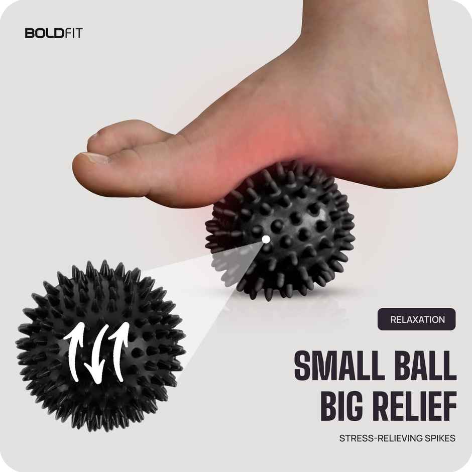 Boldfit Spike Massage Ball For Physiotherapy Spike Ball High Density Massage Roller