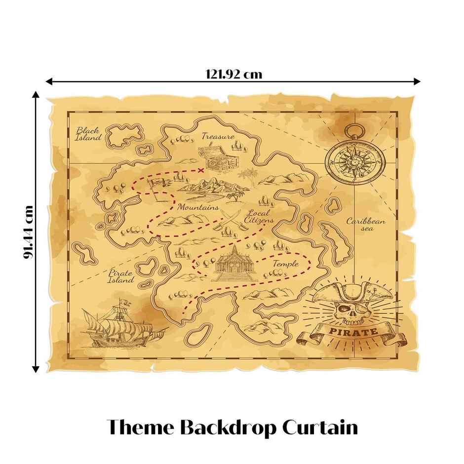 Just Party Pirates Theme Birthday Decoration Kit - Pack Of 100