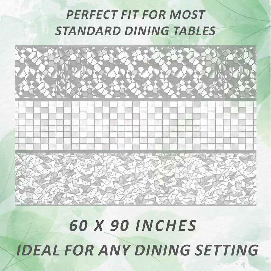 Kuber Industries PVC Dining Table Cover 6 Seater | Waterproof & Heat Resistant | Transparent