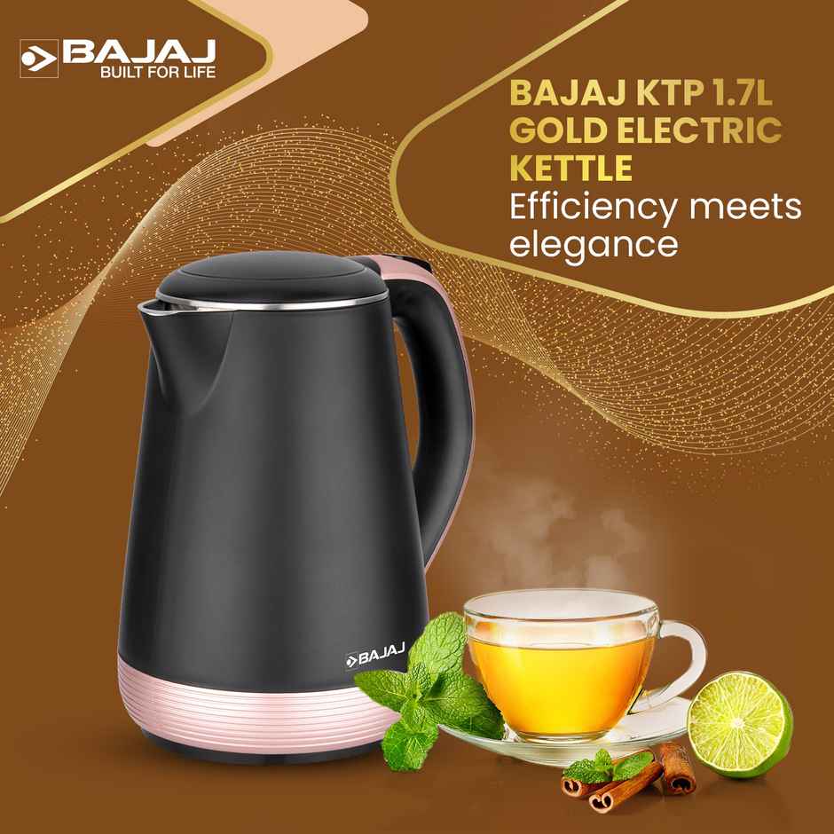 Bajaj KTP 1.7 Ltr Electric Kettle,Gold
