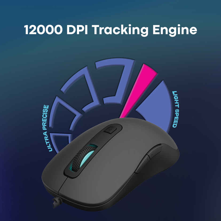 Rapoo V16RGB Gaming Mouse | 12000 DPI | 6 Programmable Buttons | Easy Plug and Play Connectivity