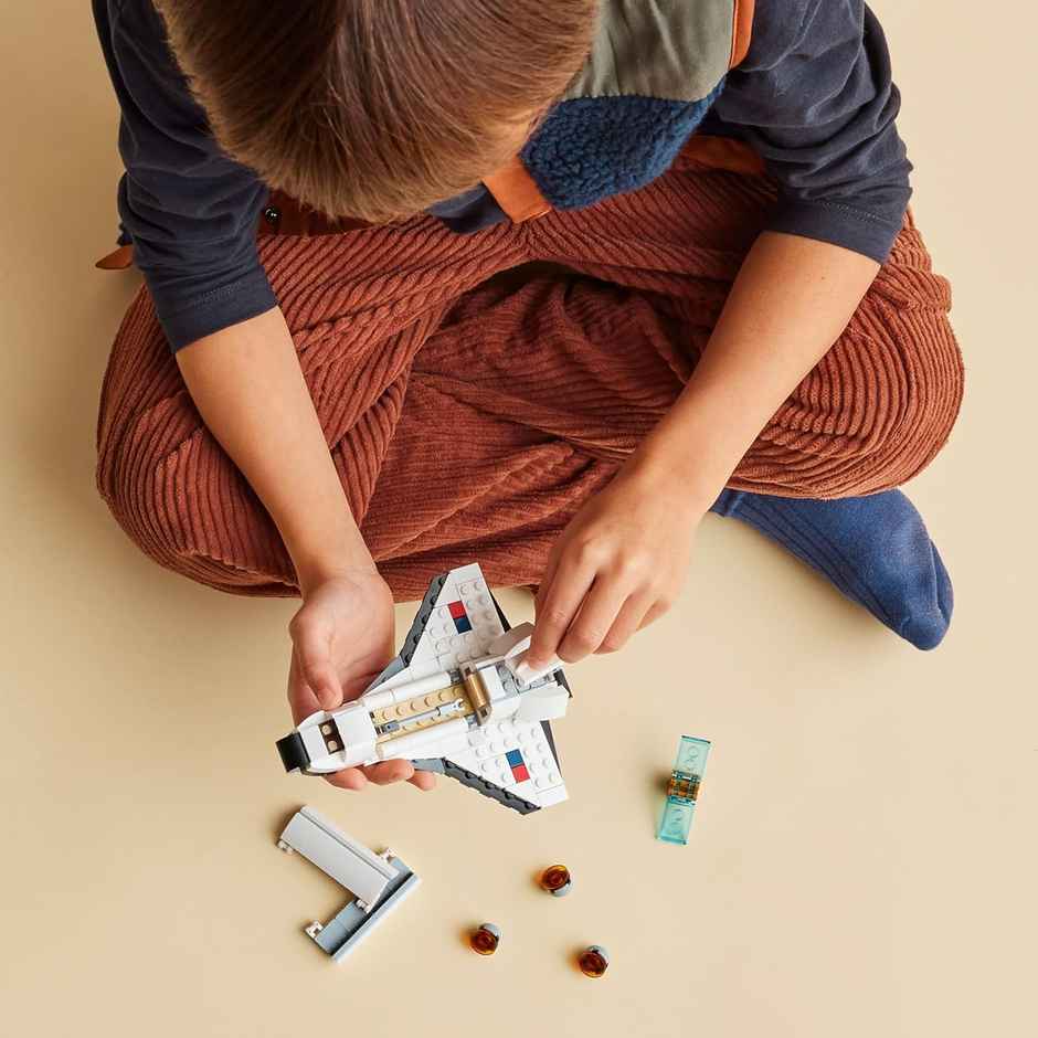 LEGO Creator Space Shuttle 31134 Building Toy Set with Astronaut and Spaceship Models for Kids