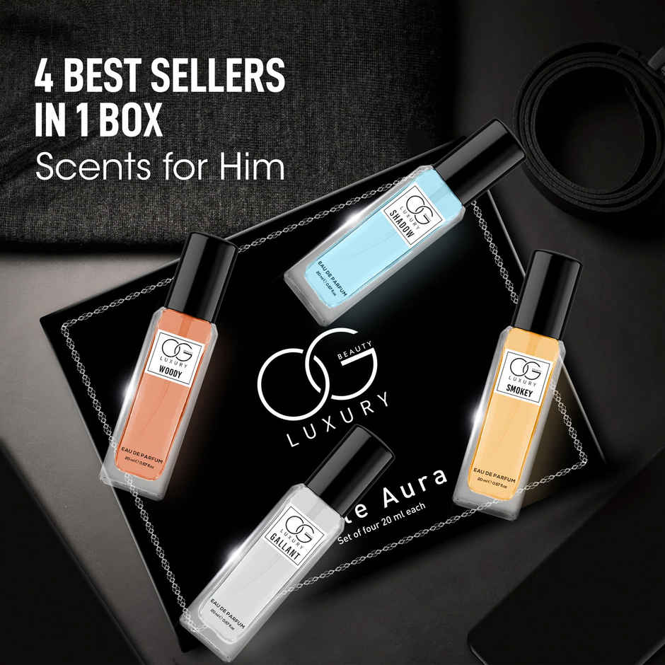 Og Beauty Luxury Elite Aura Eau De Parfum | Pack of 4 for Men