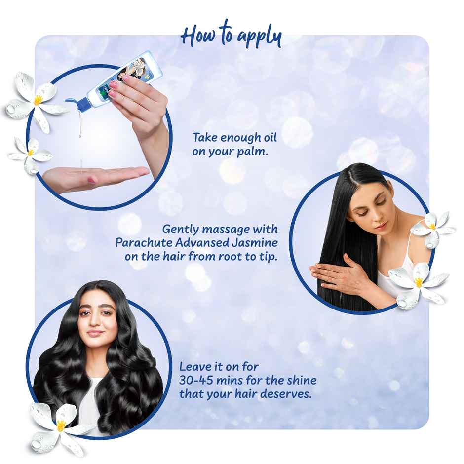 Parachute Advansed Jasmine, Non Sticky Coconut Hair Oil Combo