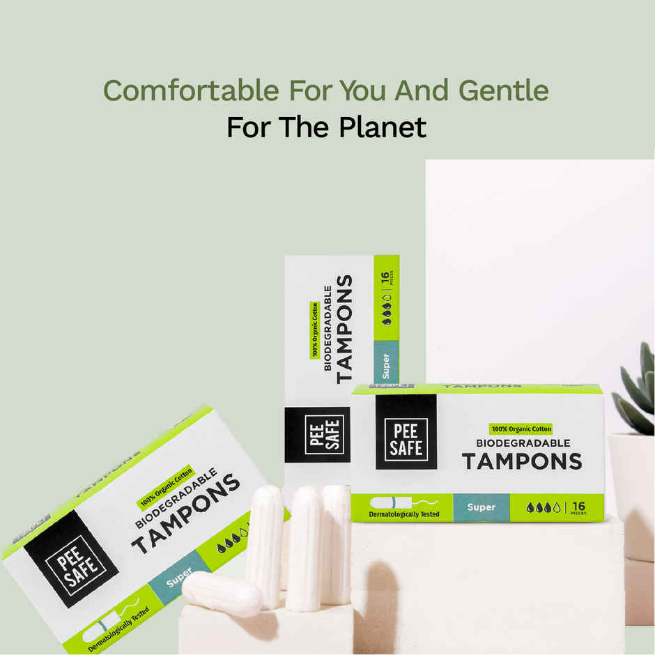 Pee Safe Super Tampons for Medium Flow | Ultra-Absorbent & Leak-Proof Protection