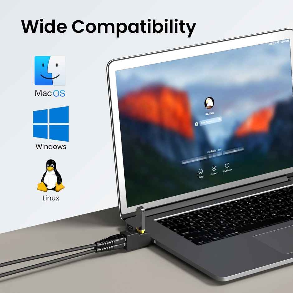 Portronics Mport 3A USB Hub (3-in-1), Multiport Adapter with USB 3.0 & 2-Port USB 2.0(Black)