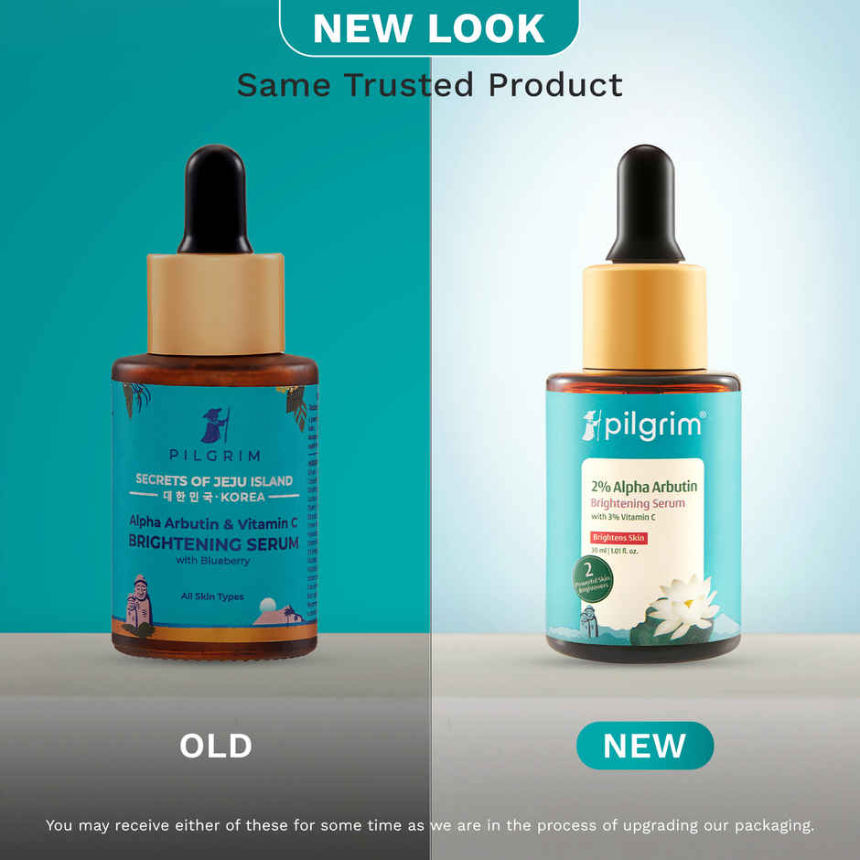 Pilgrim Brightening Skin Face Serum with 2% Alpha Arbutin & 3% Vitamin C