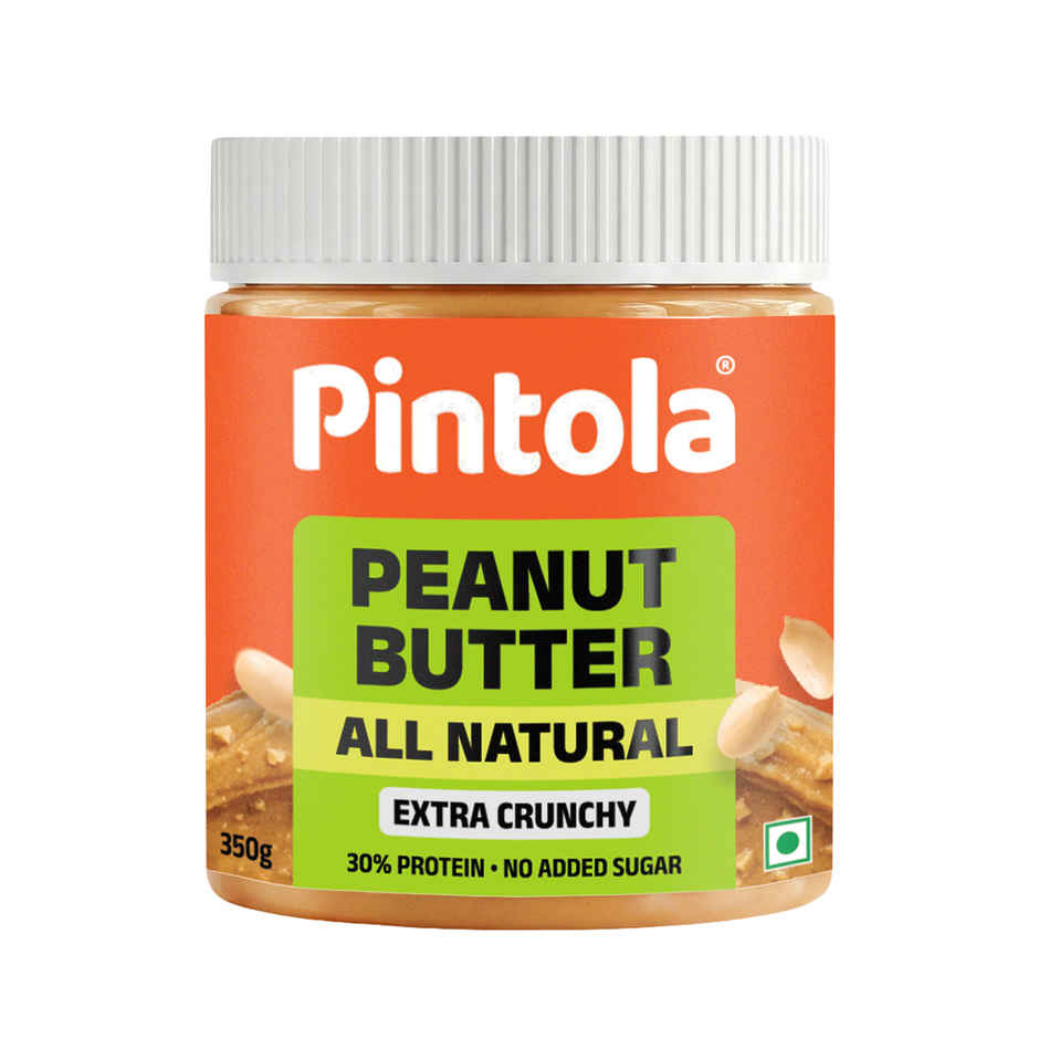 Pintola All Natural Peanut Butter, Extra Crunchy, Unsweetened, 30g Protein
