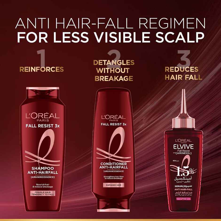 L'Oreal Paris Fall Resist Anti Hair Fall Serum with 1.5% Aminexil, Caffeine and Arginine