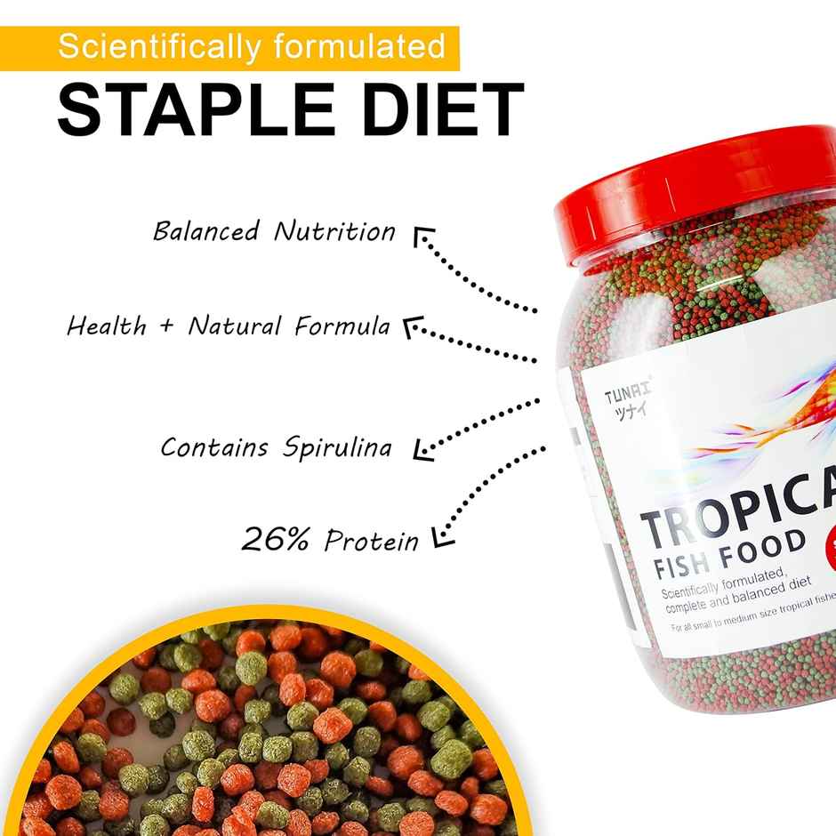 Tunai Tropical Staple Fish Food 1.2Mm