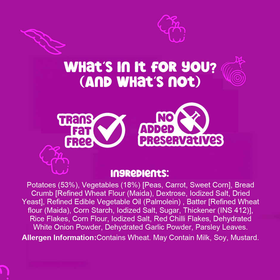 HyFun Veg Burger Patty, Quick & Easy | Frozen