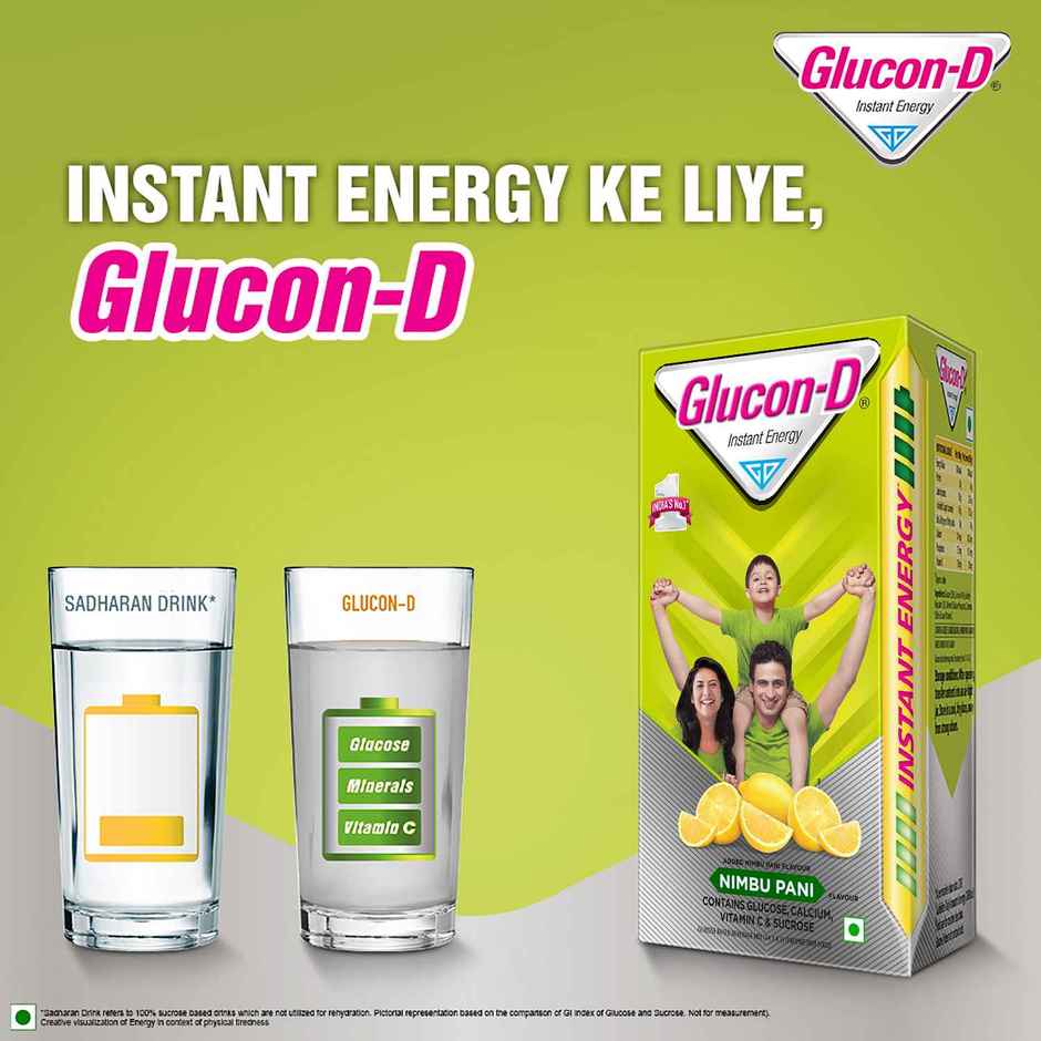 Glucon-D Tangy Orange Instant Powder(450gms) & Glucon D Instant Energy Health Drink Nimbu Pani(450gms) Combo