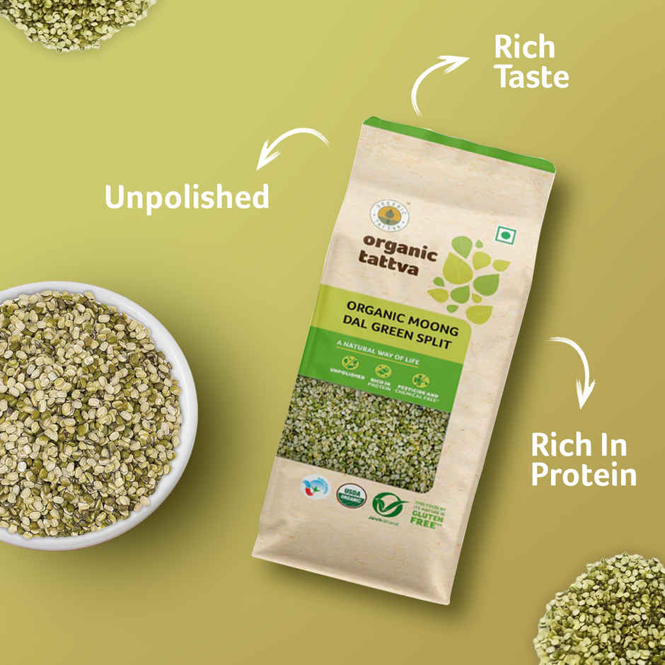 Organic Tattva Moong Dal Green Split