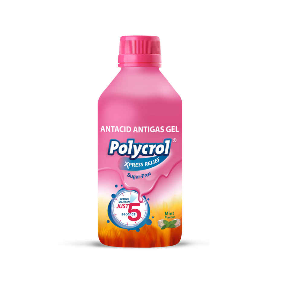 Polycrol Xpress Relief Mint Flavour Sugar Free Gel 