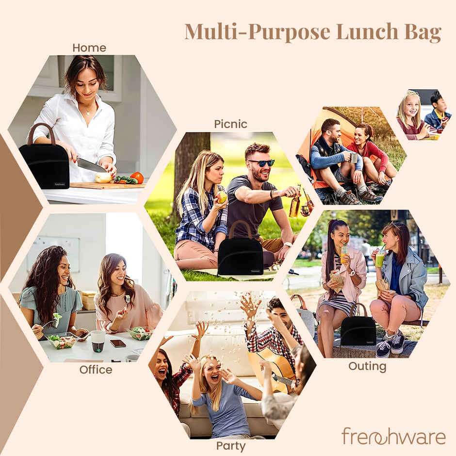Frenchware Insulated Lunch Bag | Black