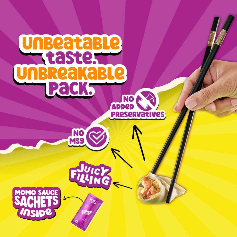 HyFun Mixed Veg Momos, Ready to Cook | Frozen