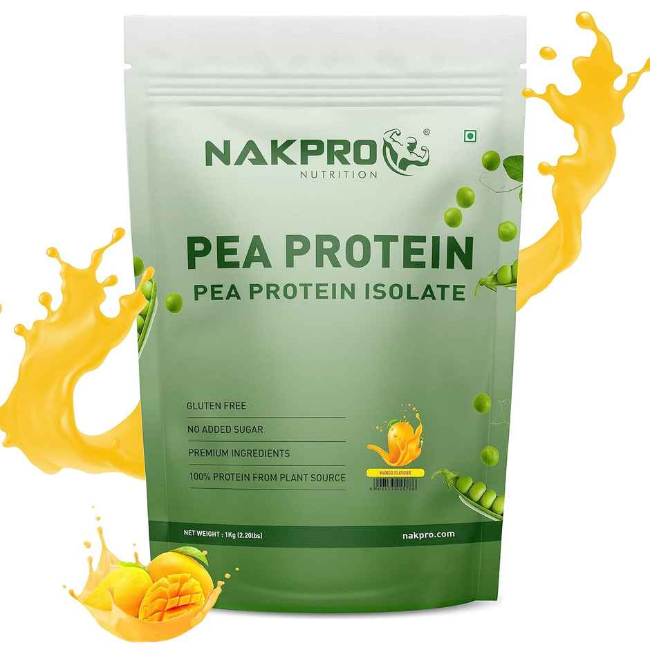 Nakpro 100% Pea Protein Isolate Mango - 26G Protein 4.9G Bcaa