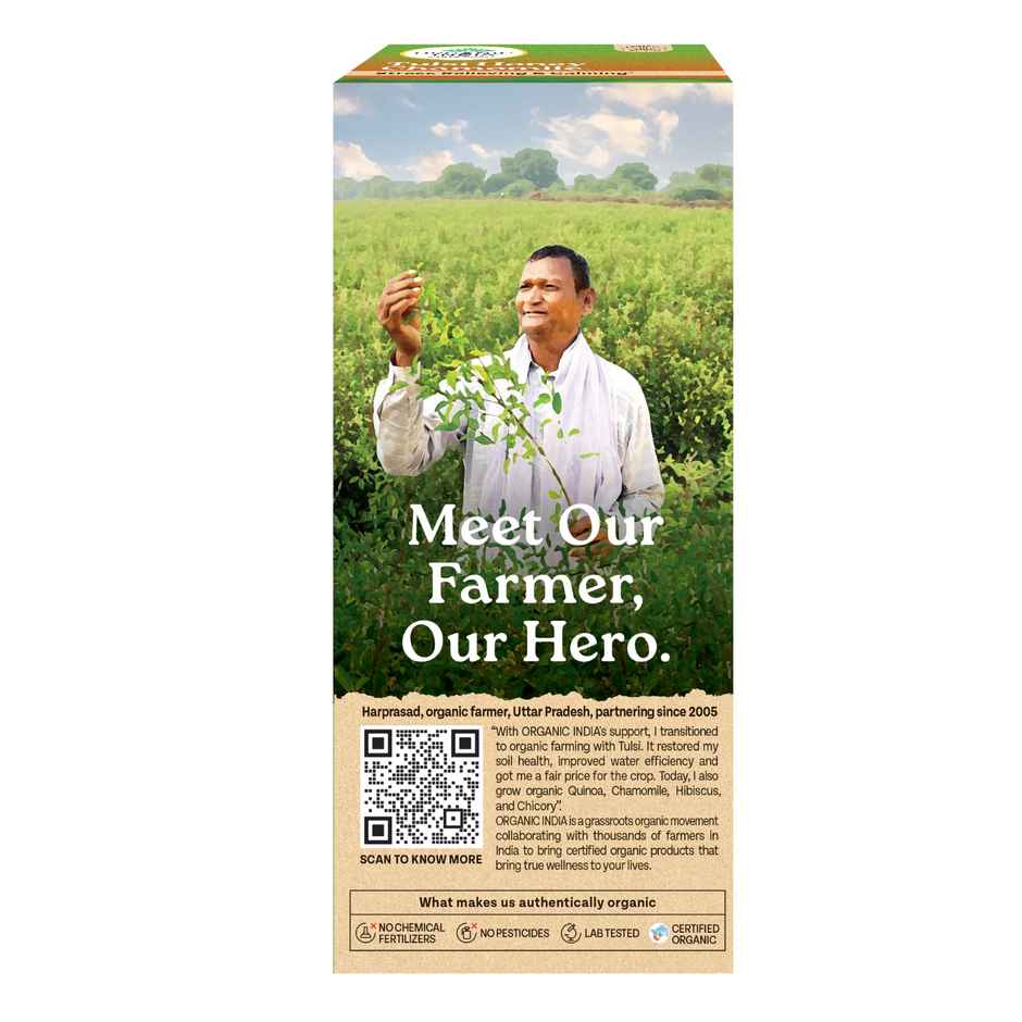 A TATA Product - Organic India Tulsi Honey Chamomile Infusion - 25 Tea Bags