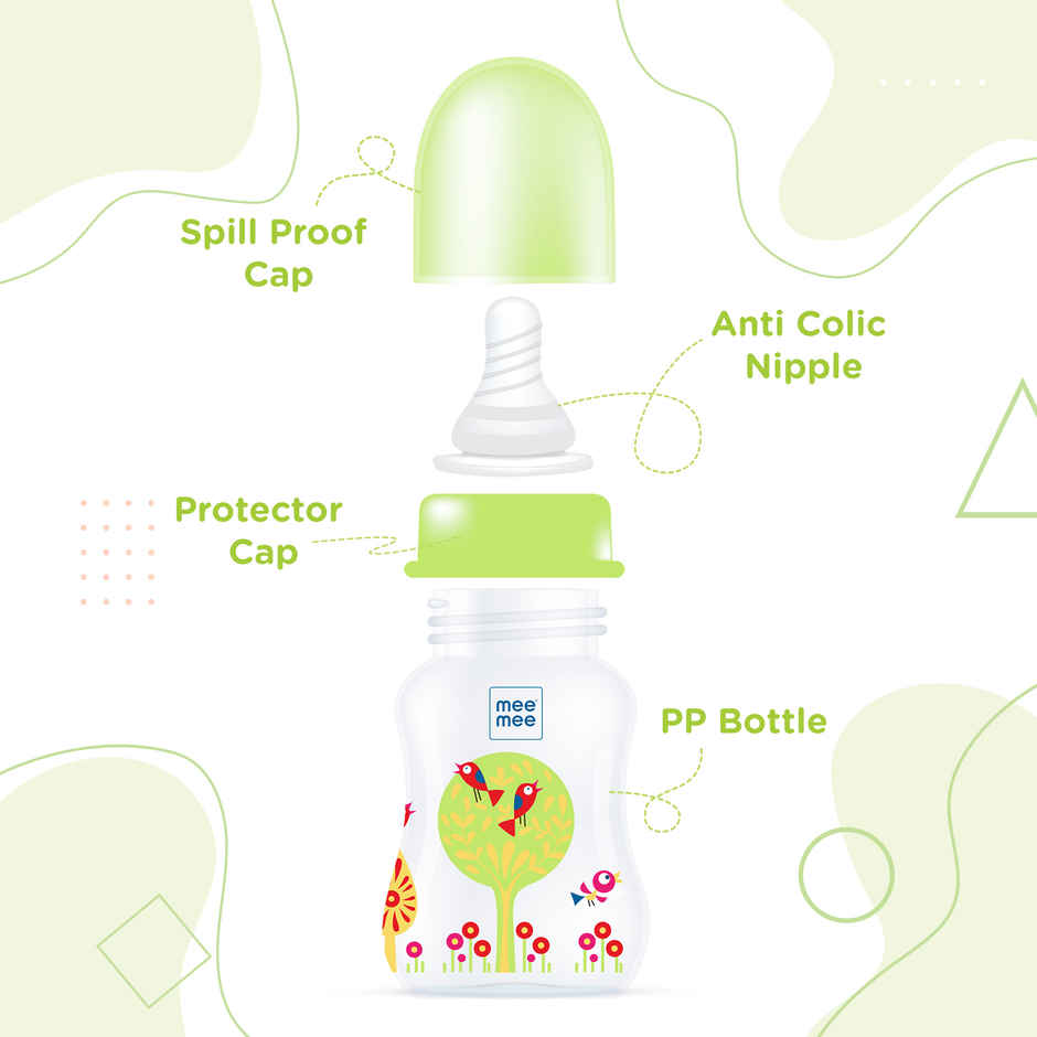 Mee Mee Baby Feeding Bottle with Silicone Nipple | Eazy Flo Technology | Anti-Colic Valve