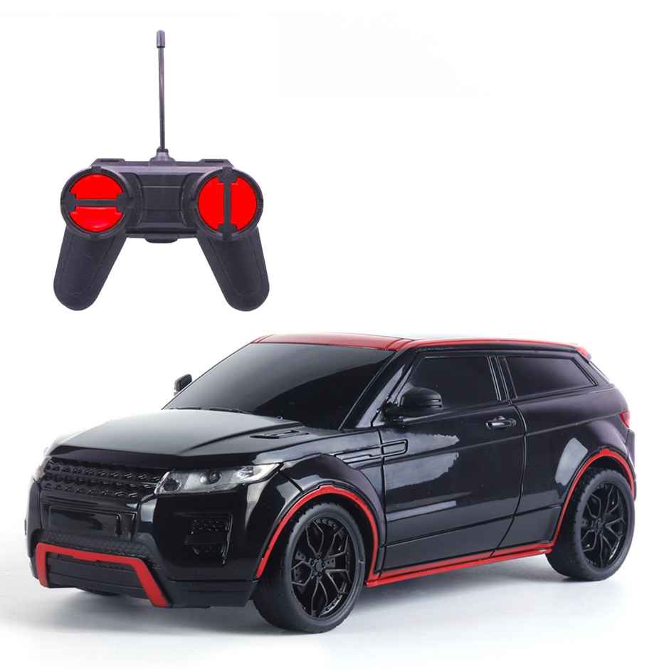 Race N Roll 1:24 Rechargeable Hi Speed Mini Remote Control Car - Rov Black & Red Top
