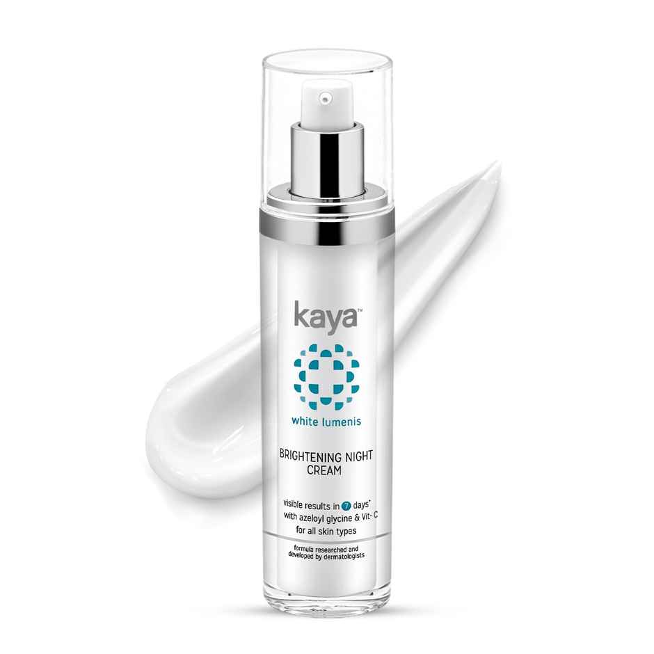 Kaya Brightening Night Cream 50Ml Azelaic Acid & Vitamin C Moisturizer For Visibly Brighter