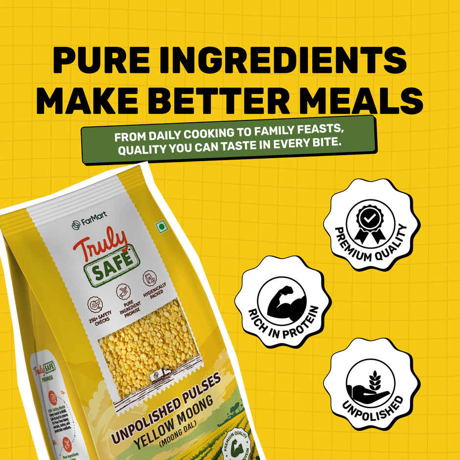 Truly Safe Yellow Moong | Unpolished Dal