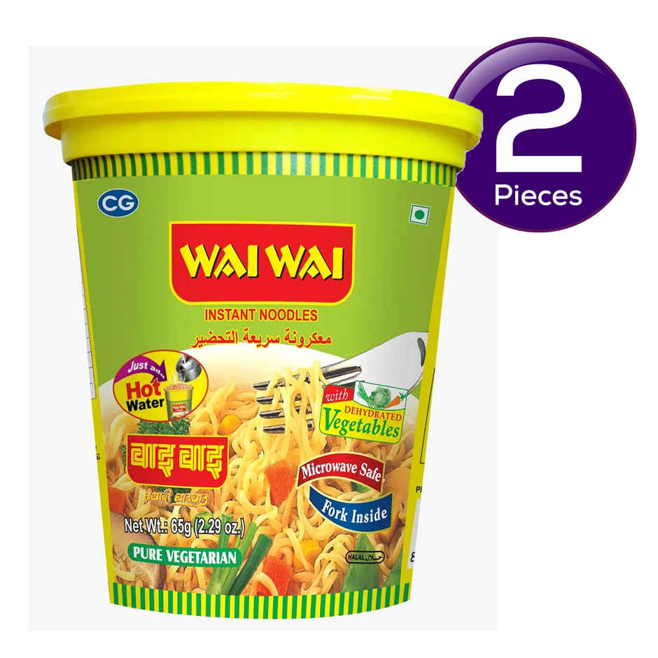 Wai Wai Xpress Ready To Eat Cup Noodles Veg Masala Combo