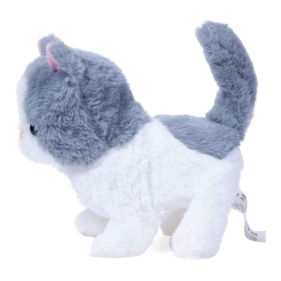 Hamley's Rowan Sasha Walking Cat Walks, Meows, Wags Its Tail, Fun & Interactive Soft Toy For Kids
