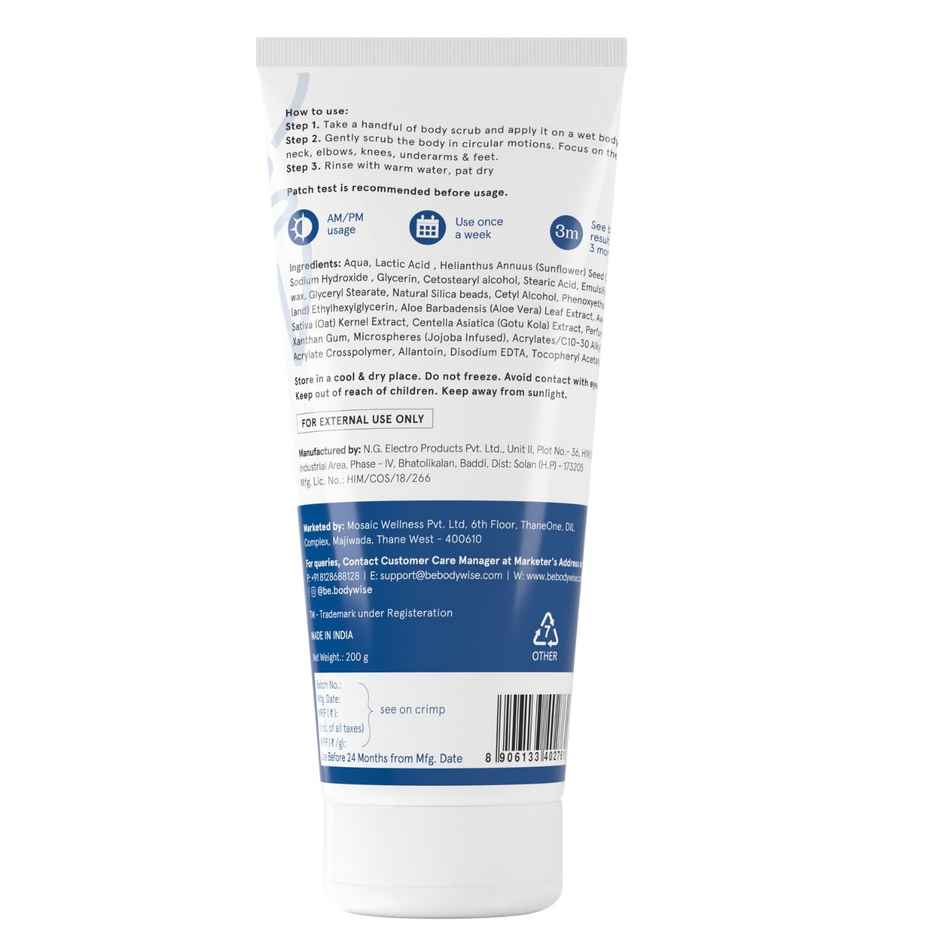 Be Bodywise 10% Aha Body Scrub - Reduces Strawberry Skin, Exfoliates