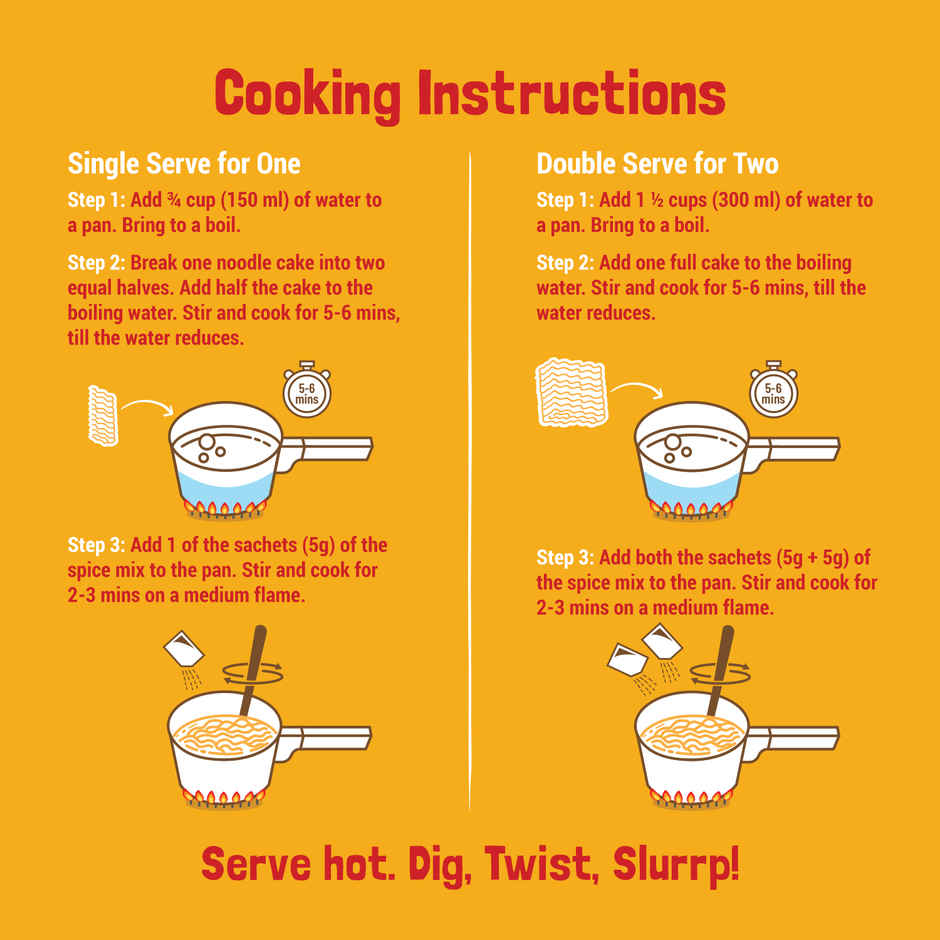 Slurrp Farm No Maida Instant Millet Noodles- Magic Masala, Not Fried, Millet Noodles (Pack Of 2)