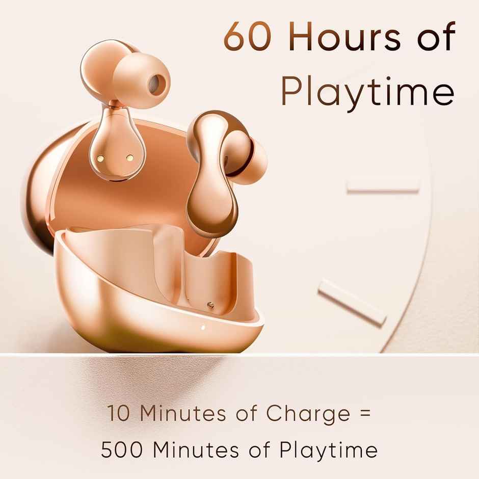 Mivi Superpods Immersio Earbuds Flagship Launch, 3D Soundstage, 60H Playtime, Reflective Peach