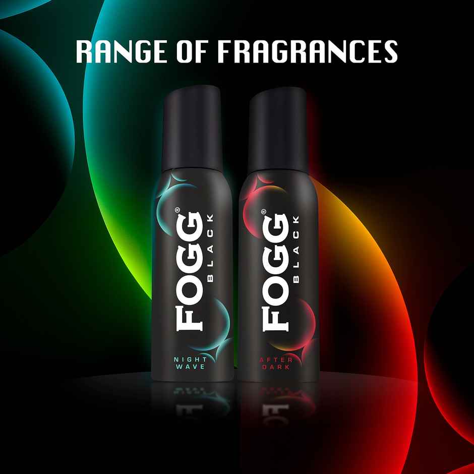 Fogg Black Night Wave No Gas Long Lasting Perfume Deodorant Spray for Men and Women