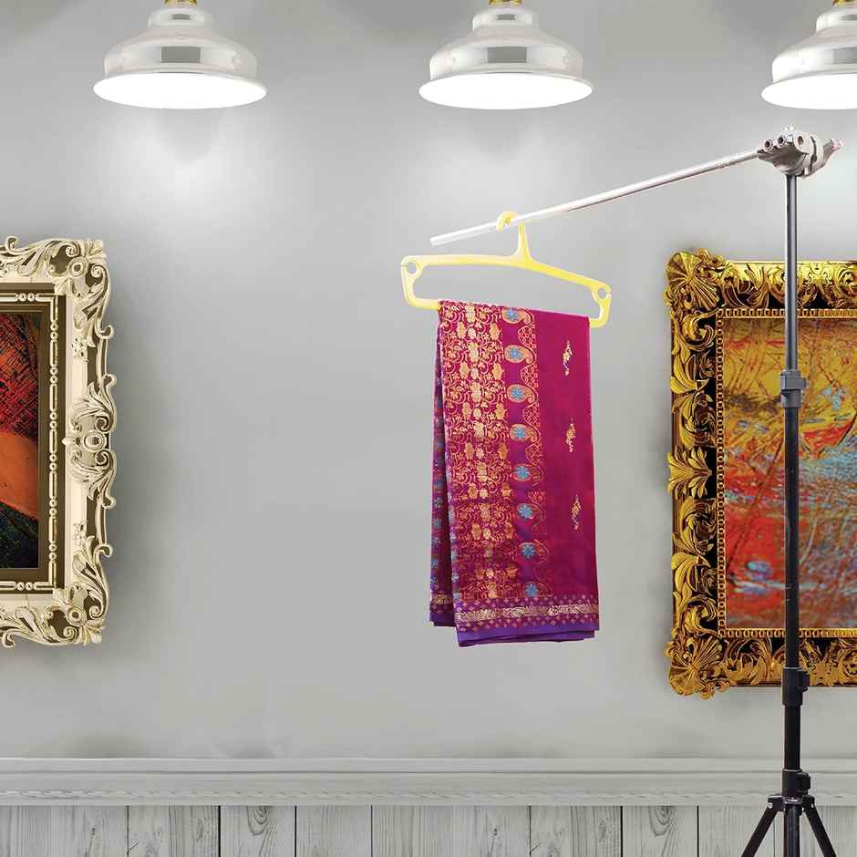 Happy To Hang Ethnica Polypropylene Hanger (Yellow And Red), Pack Of 6