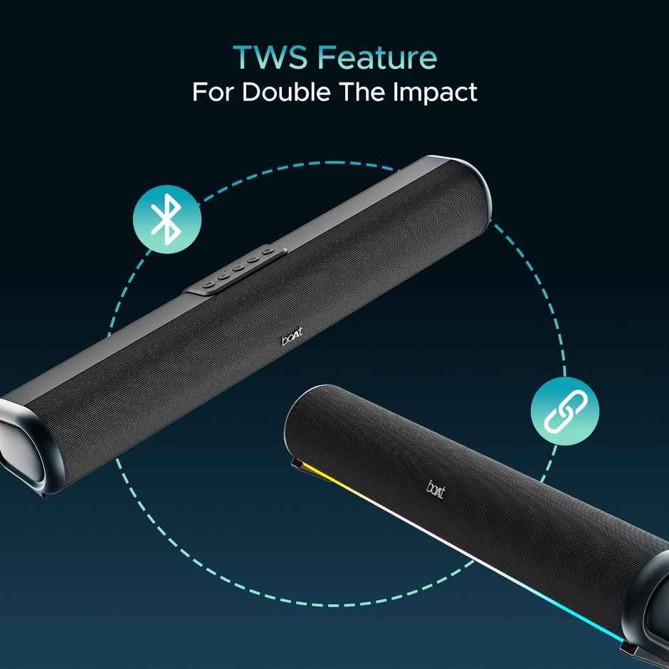 boAt Aavante Bar 950 Bluetooth Soundbar, 40W Sound, Dual Passive Radiators, Soundbar| Premium Black