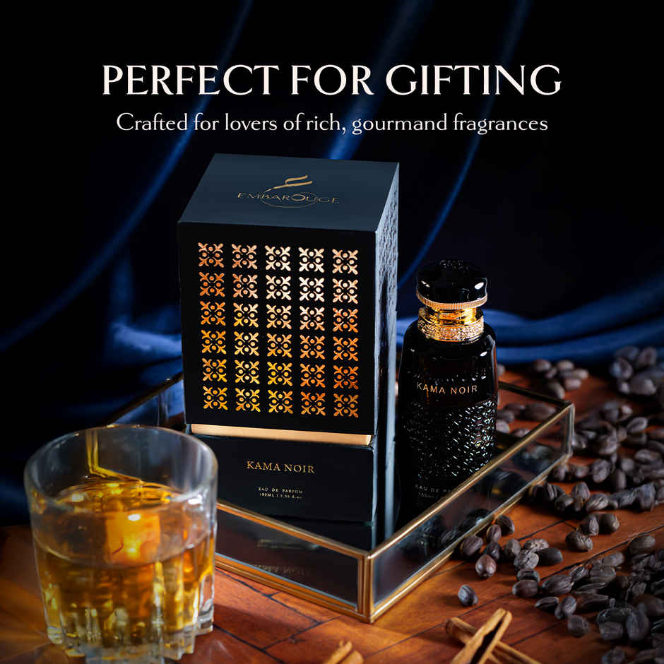 Embarouge Kama Noir Luxury Gourmand Perfume for Man | Cinnamon, Apple & Vanilla Notes