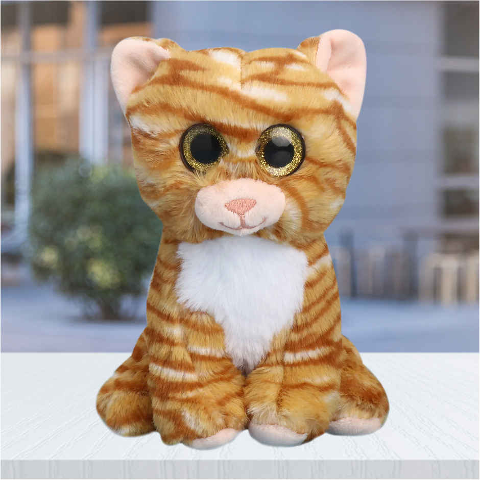 Sterling Cat Soft Toy | Brown - Height - 20 cm