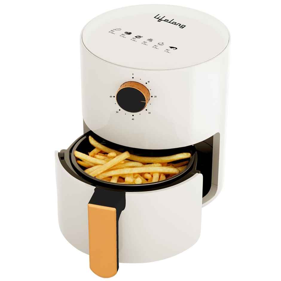 Lifelong 2.5L Air Fryer With Timer Control With Hot Air Circulation Technology (White, Llhf25)