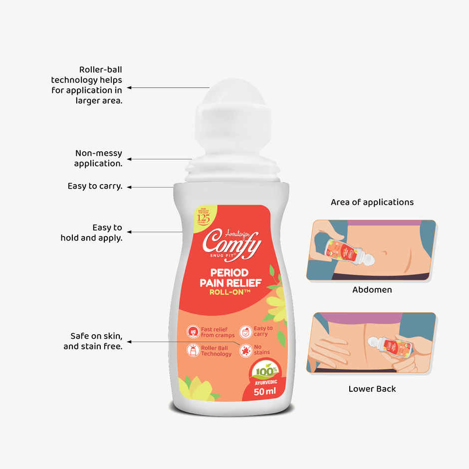 Amrutanjan Comfy Period Pain Relief Roll-On