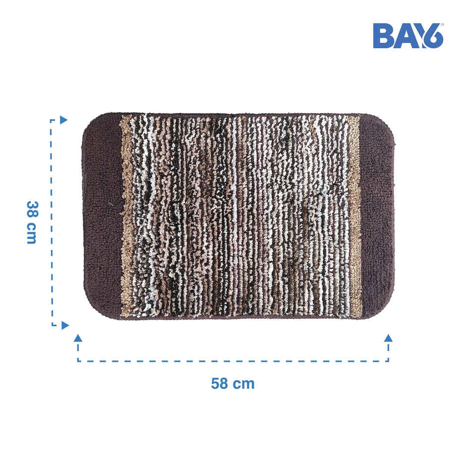 BAY6 Timmy Microfiber Antiskid Bath Mat Set | 38 x 58 cm - Brown