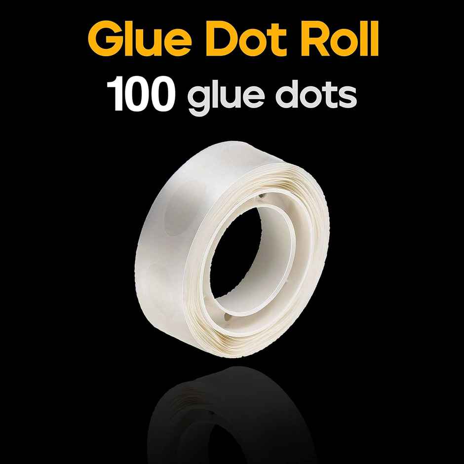 Just Party Adhesive Glue Dots 100Pcs & 5 Meter Arch Strip Combo - 1 Roll Each