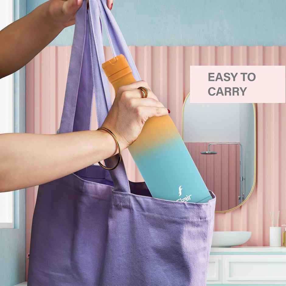 Flair Pop Insulated Steel Bottle | 1 L | Sunset Orange & Blue | Double-Walled Vacuum Flask