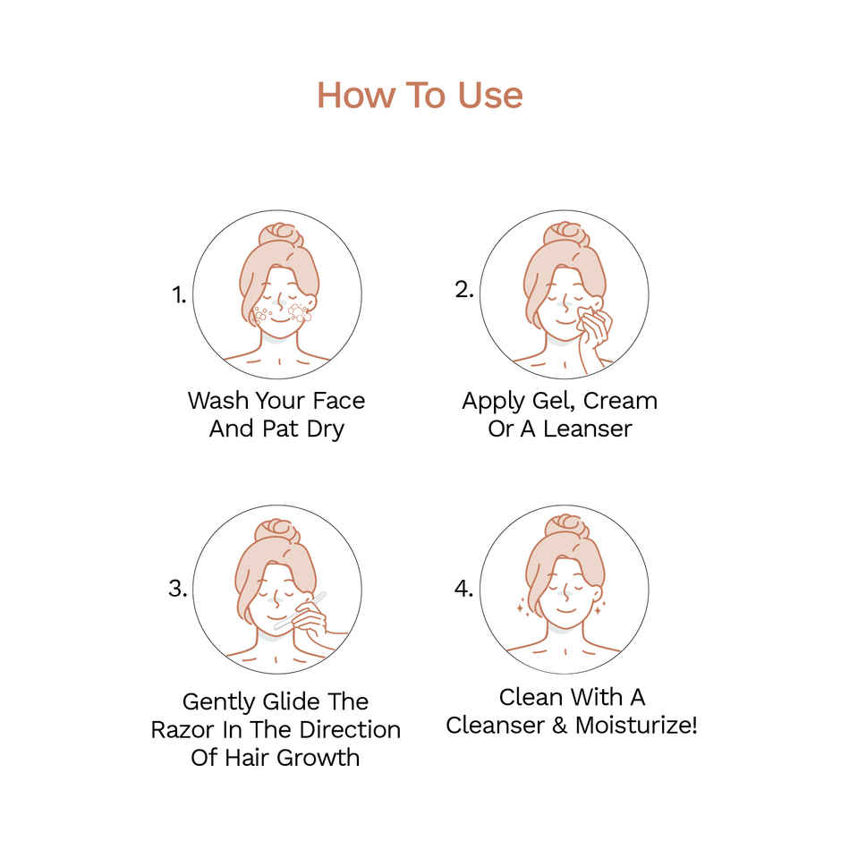 FURR By Pee Safe Reusable German Blade Face Razor | Smooth & Precise for All Skin Types