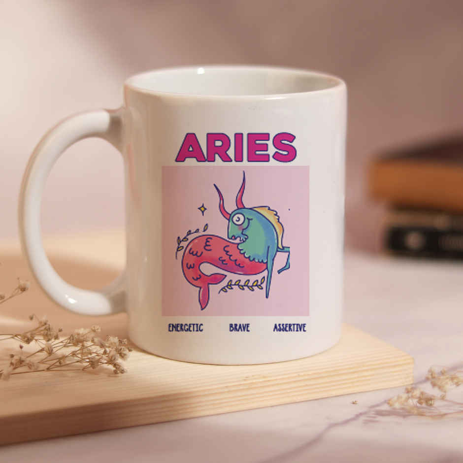 Happy Mail Aries Zodiac Mug